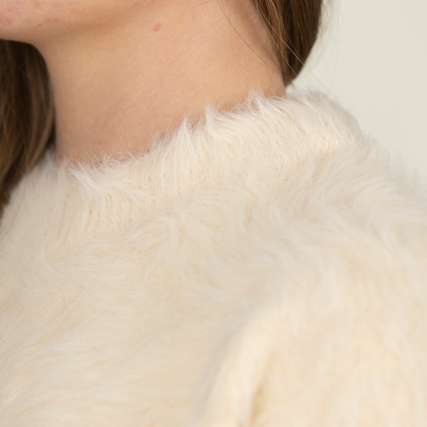 Alpaca tröja cream