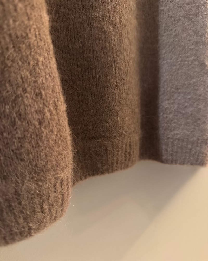 Alpacka/ull tröja brun