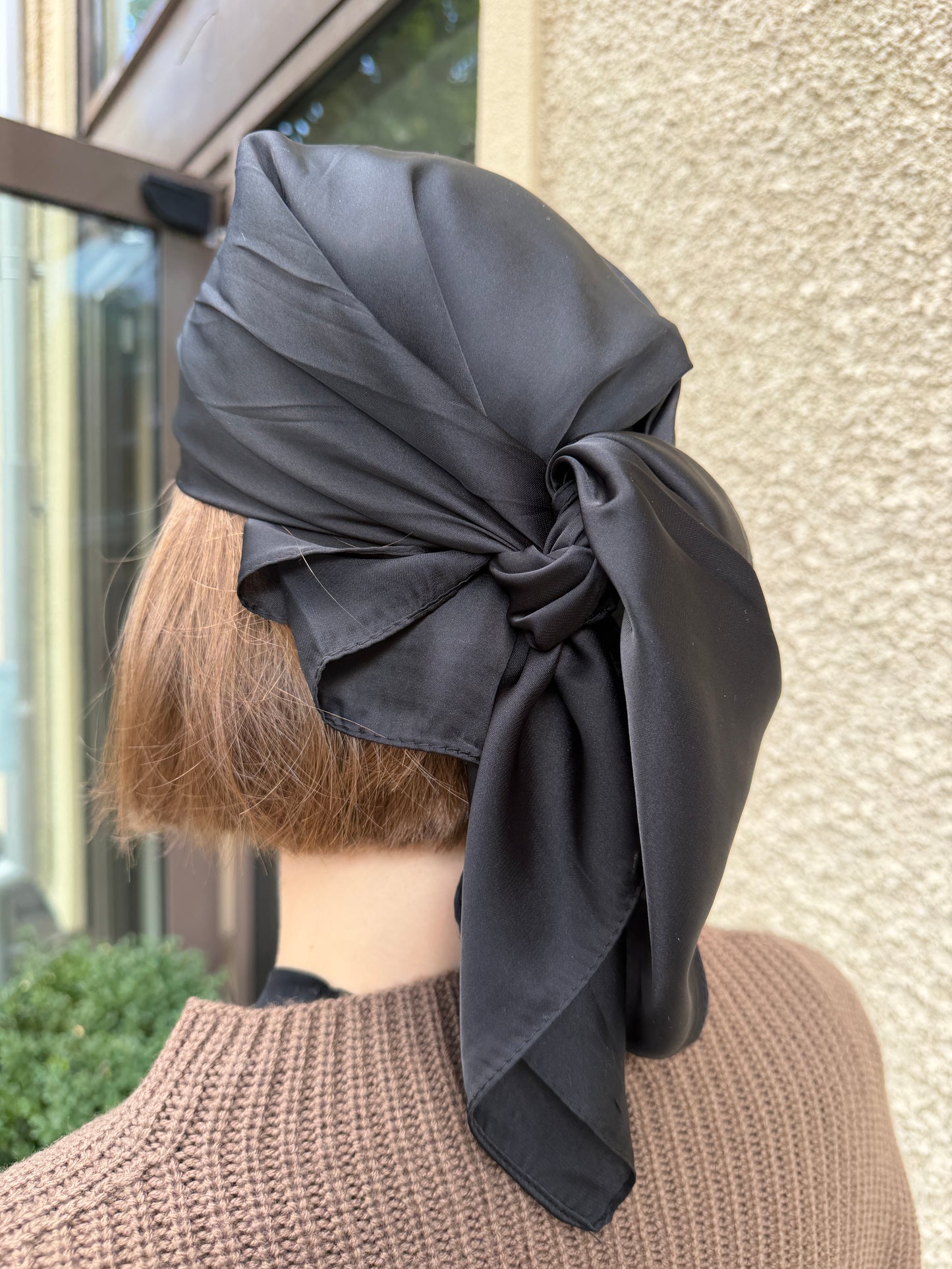 Scarf i siden - svart