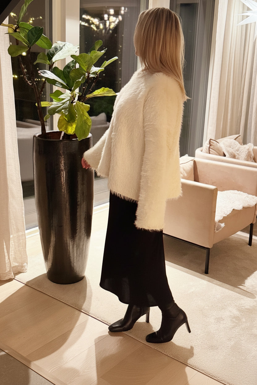 Klänning linne viskos svart