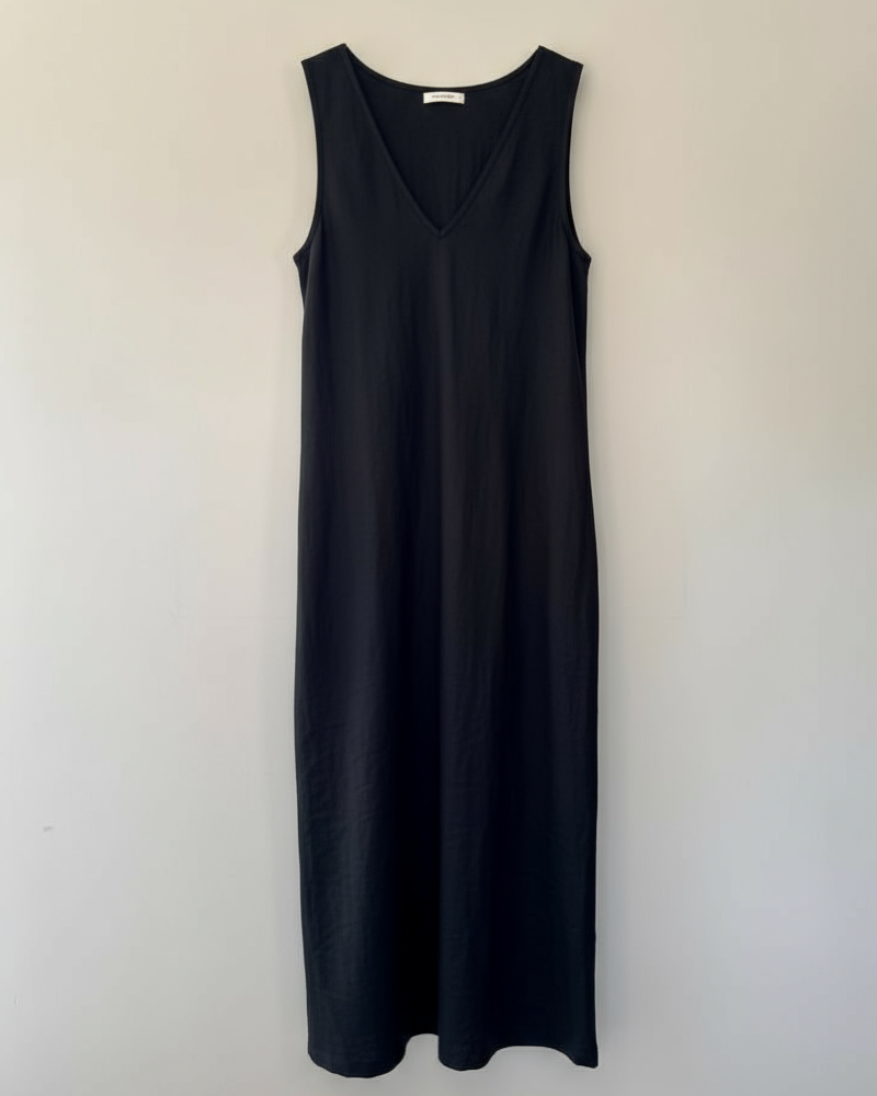 Klänning linne/viskos svart