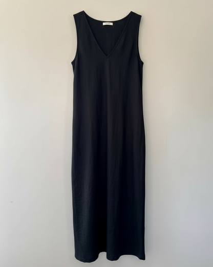 Klänning linne/viskos svart