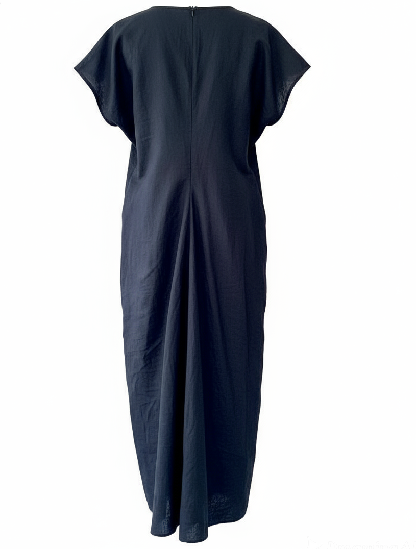 Klänning lång linne/bomull svart