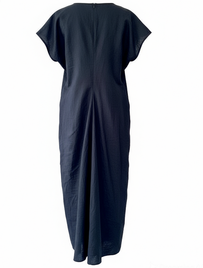 Klänning lång linne/bomull svart