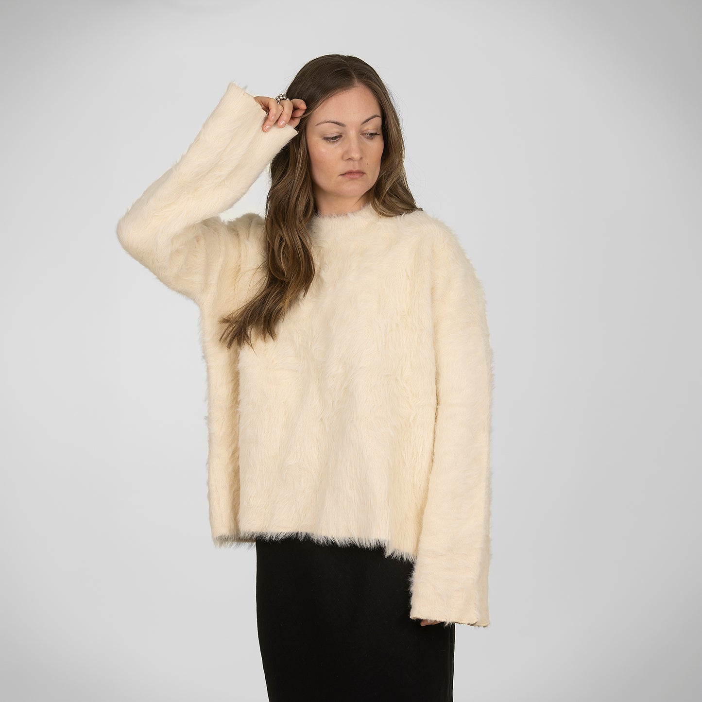 Alpaca tröja cream