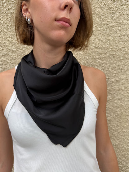Scarf i siden - svart