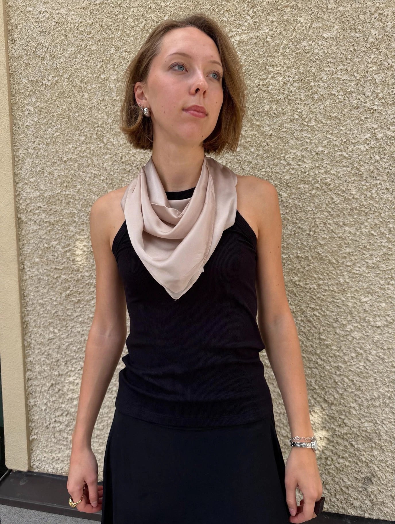 Scarf i siden - dusty