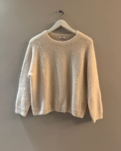 Alpacka/ull tröja vit