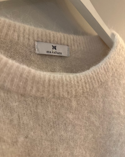 Alpacka/ull tröja vit