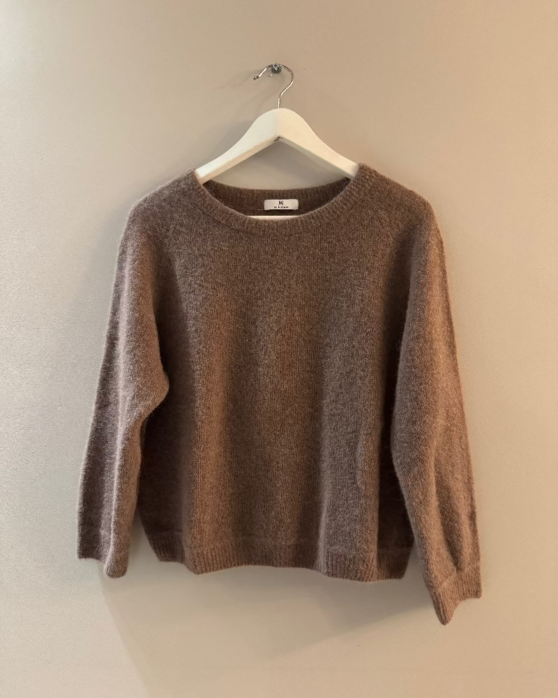Alpacka/ull tröja brun