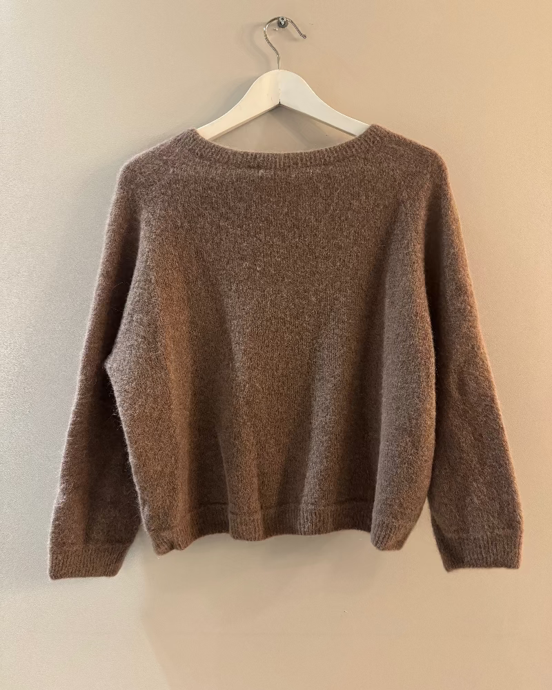 Alpacka/ull tröja brun