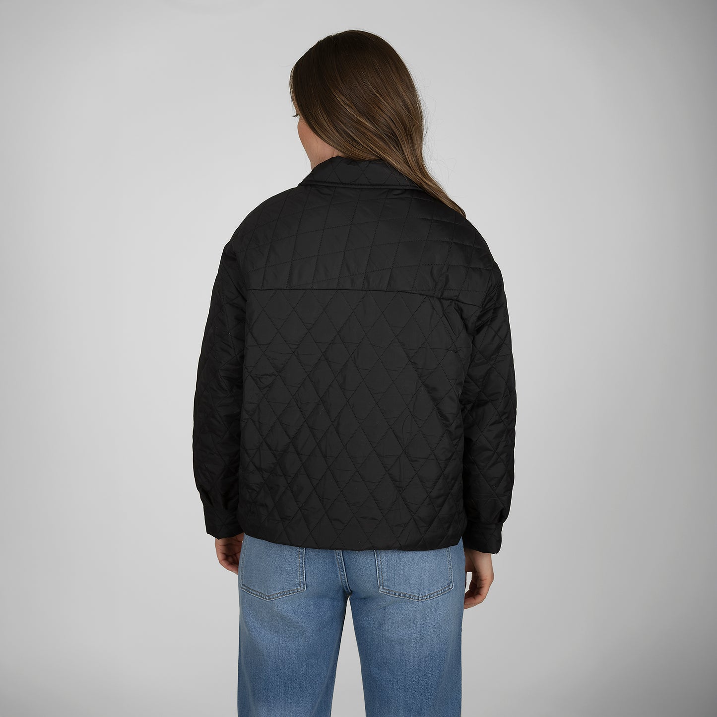 Quiltad jacka svart