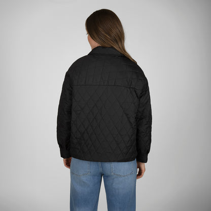 Quiltad jacka svart